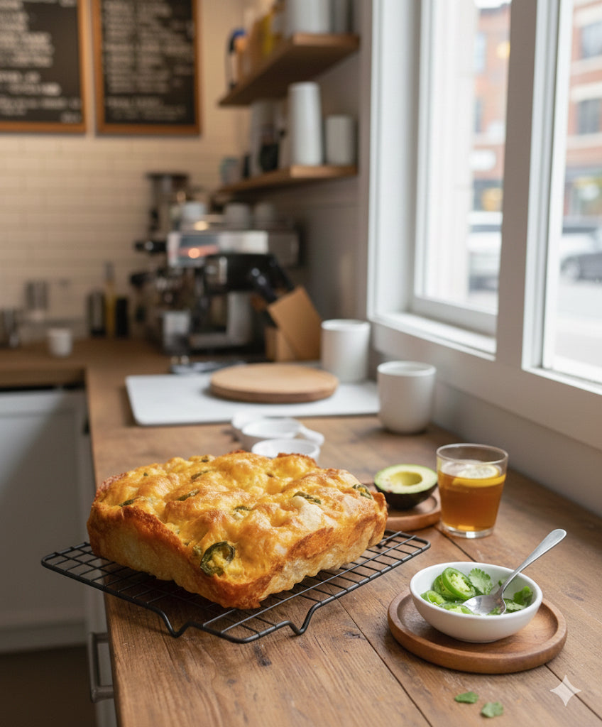 Cheddar Jalapeño Focaccia Bread