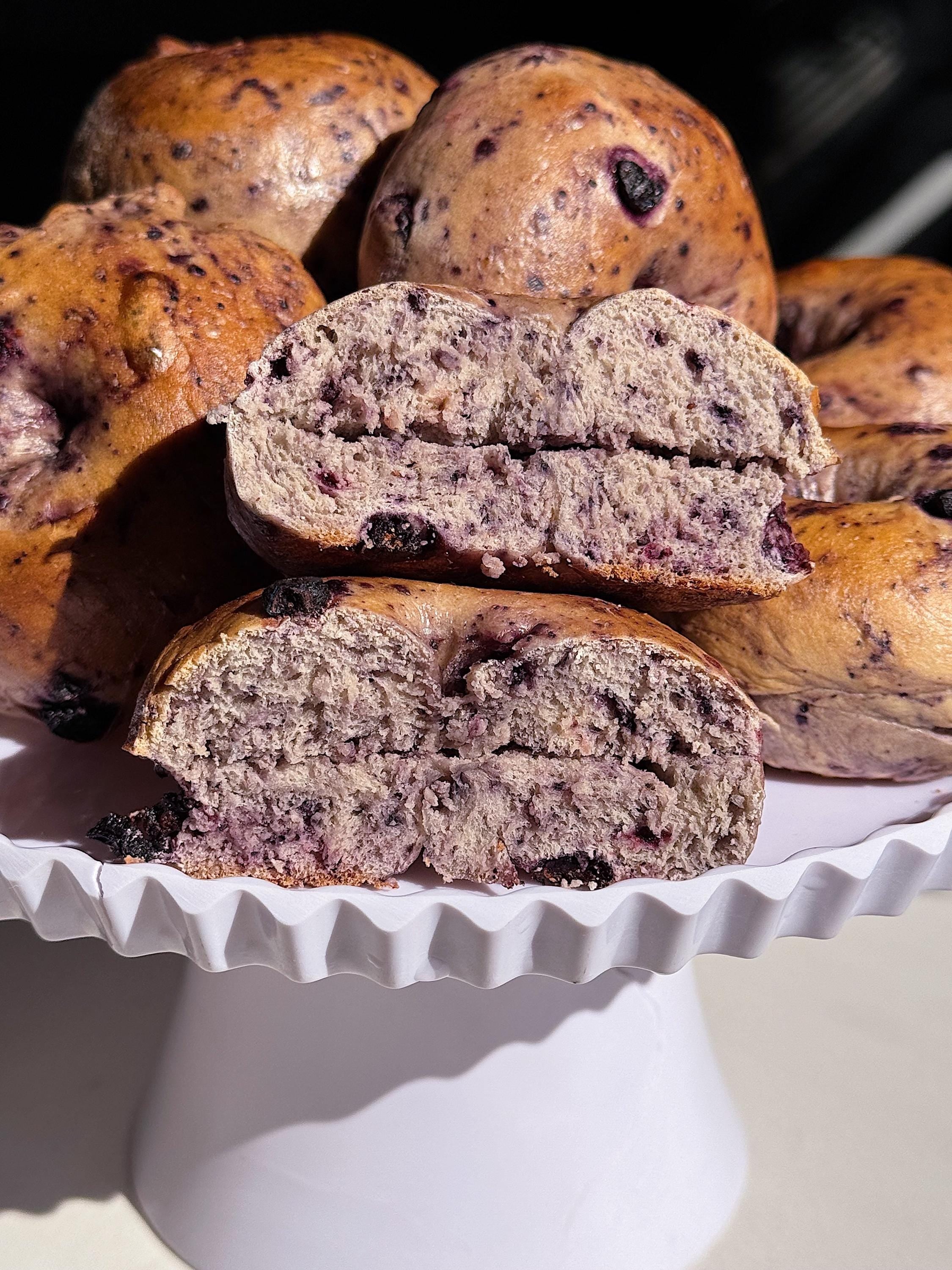 New York Blueberry Bagels (6 per order)