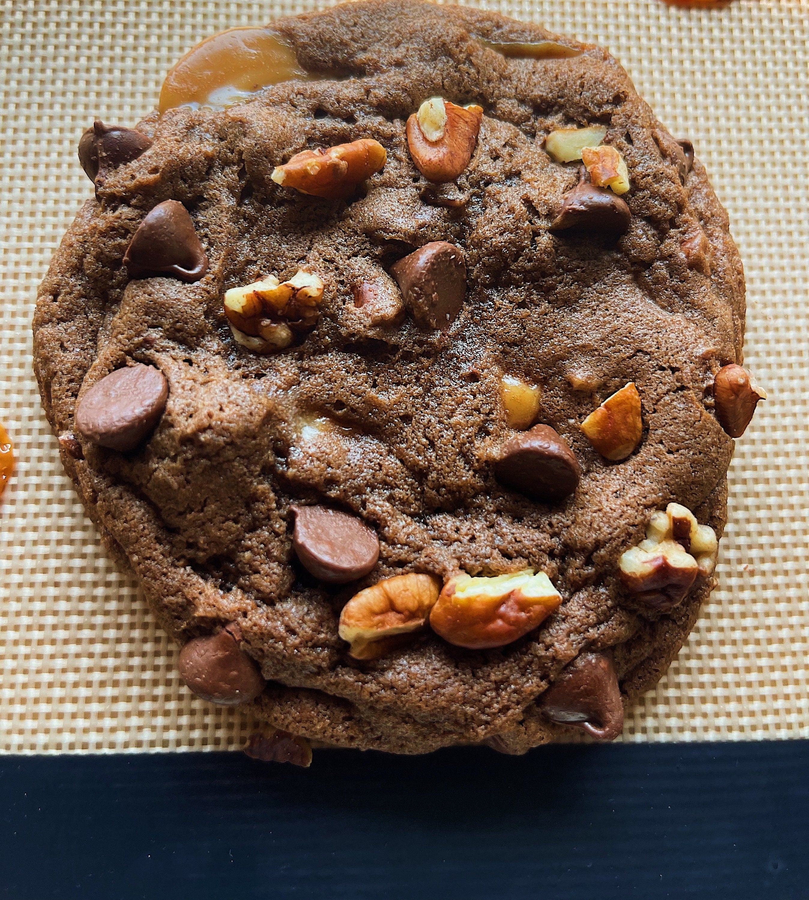 Chocolate Carmel Turtle Cookies