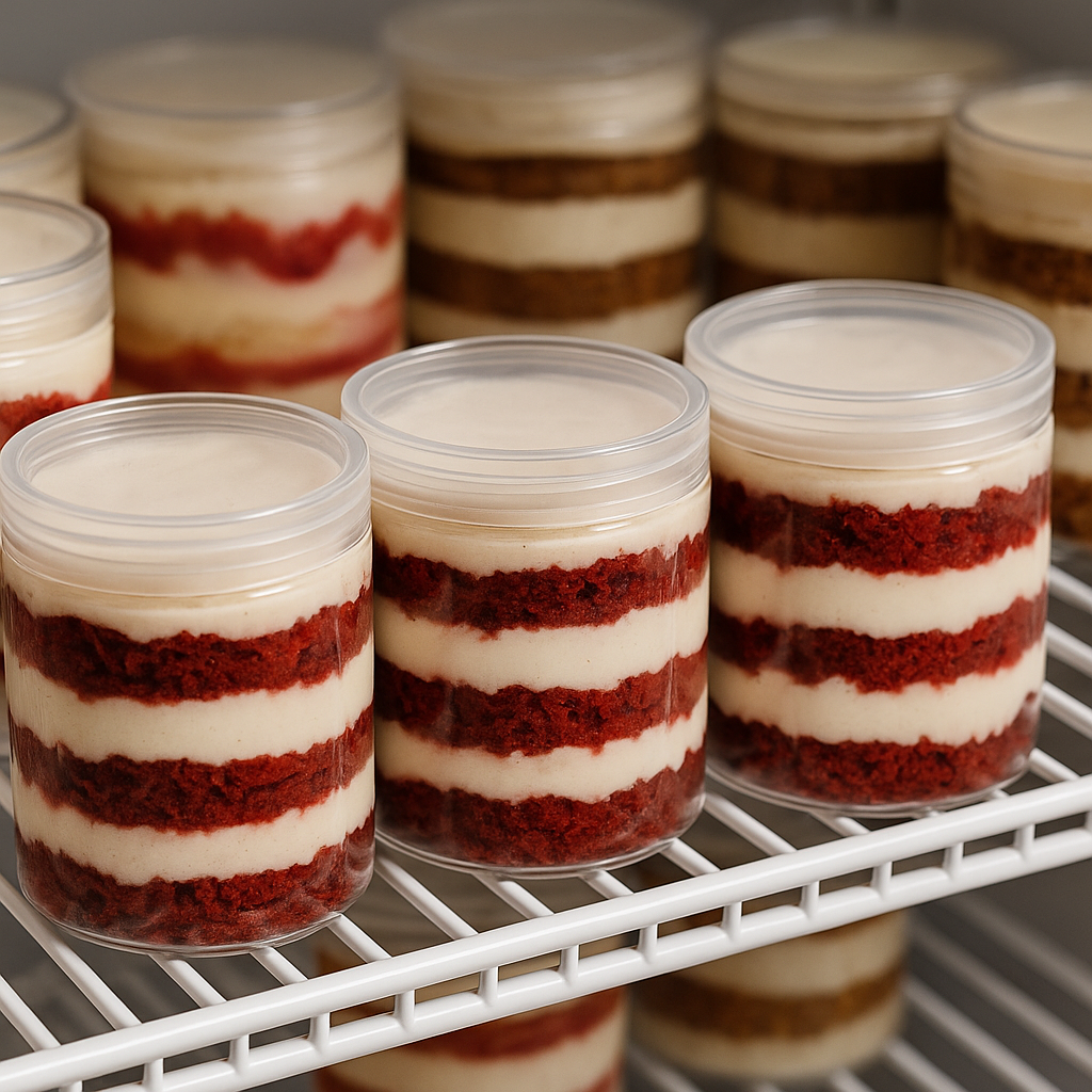 Fluffy Southern Red Velvet Cake with Chantilly Filling (4 Jars)