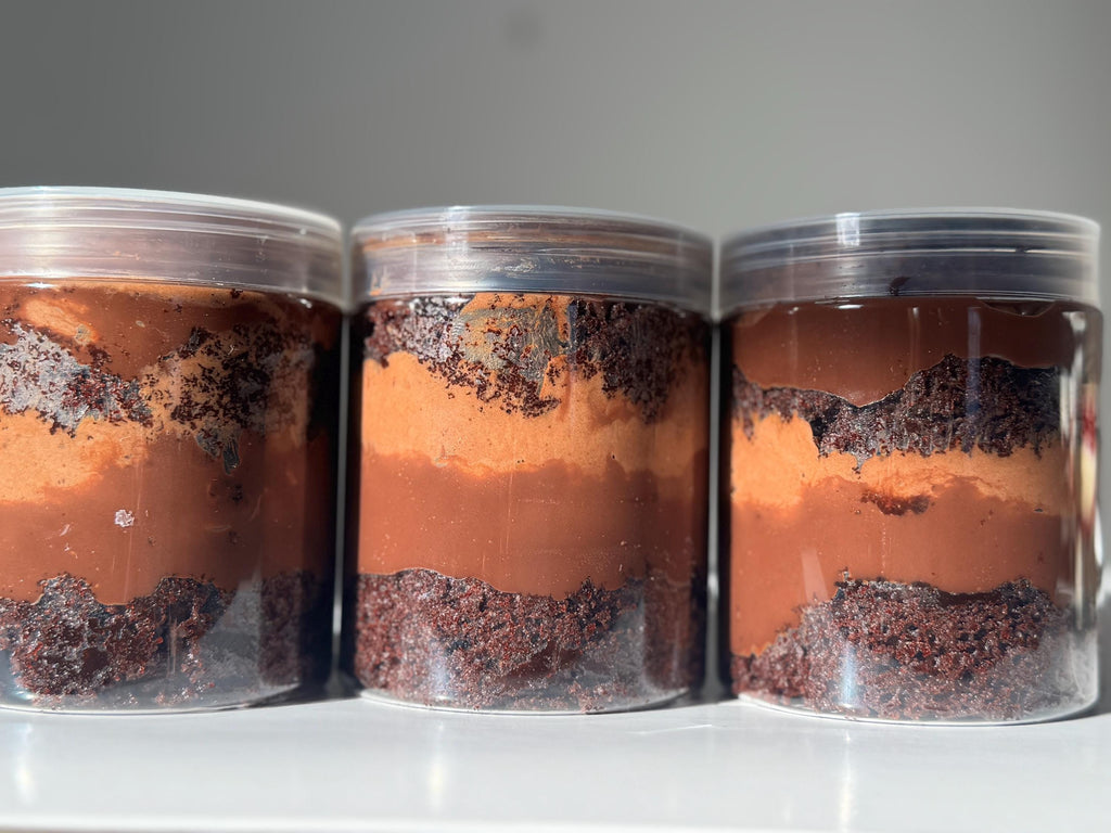 Triple Chocolate Mousse Cake Jars – Decadent Layered Chocolate Dessert Gift (4 Jars)