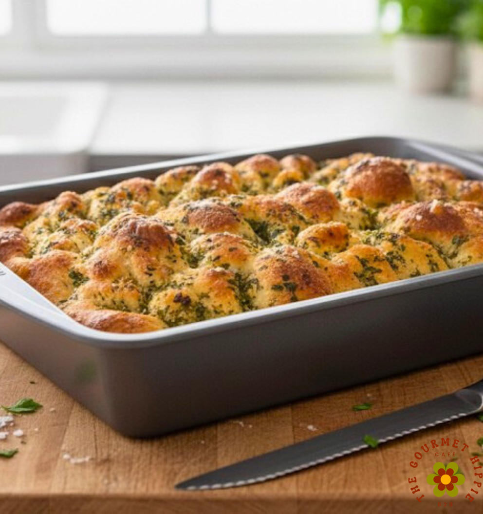 Chimichurri Focaccia Bread, Fresh Herbs