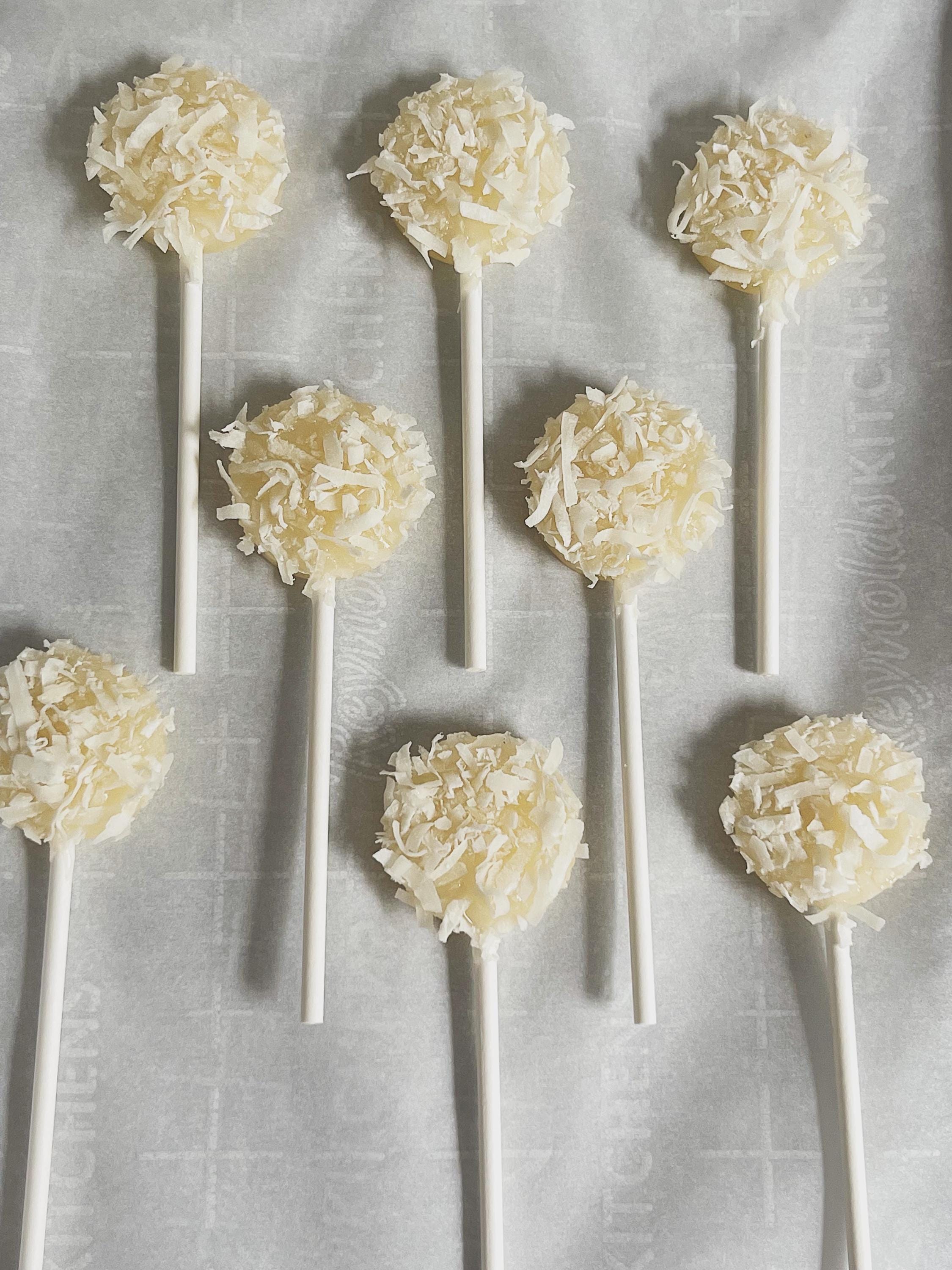 Shredded Coconut Lollipops – Handmade Tropical Candy Treat