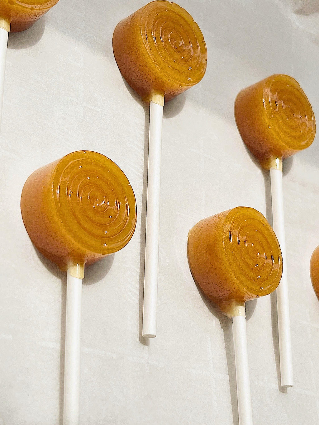 Old Fashioned Caramel Lollipops, Nostalgic Candy, Wedding Favors (Dozen)