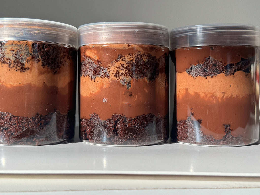 Triple Chocolate Mousse Cake Jars – Decadent Layered Chocolate Dessert Gift (4 Jars)