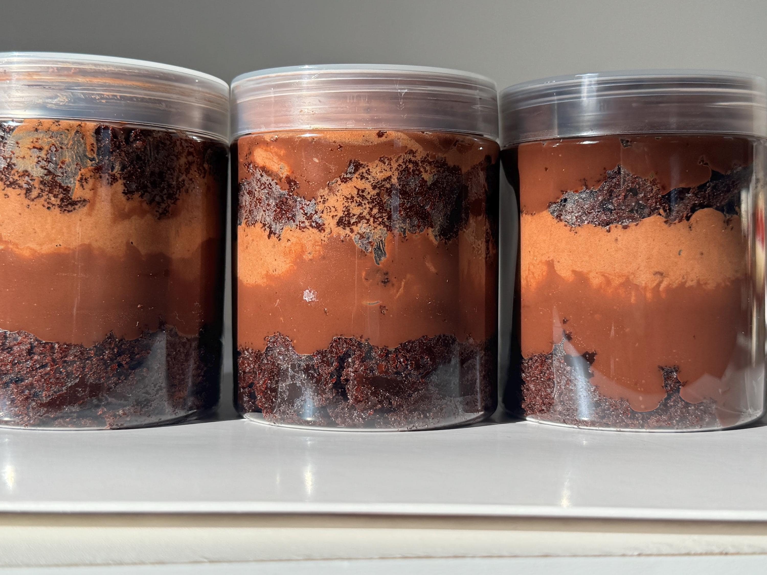 Triple Chocolate Mousse Cake Jars – Decadent Layered Chocolate Dessert Gift (4 Jars)