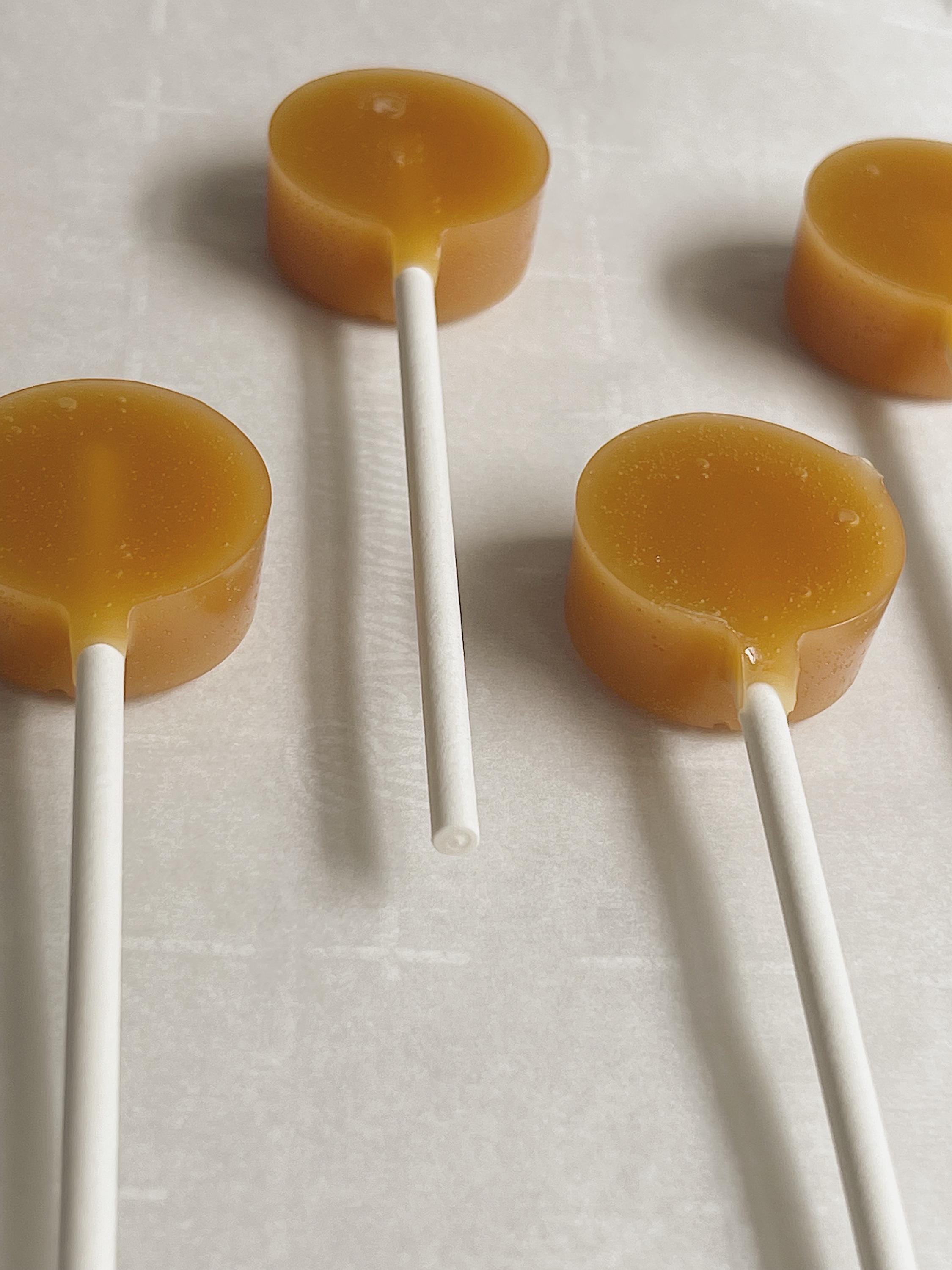 Old Fashioned Caramel Lollipops, Nostalgic Candy, Wedding Favors (Dozen)