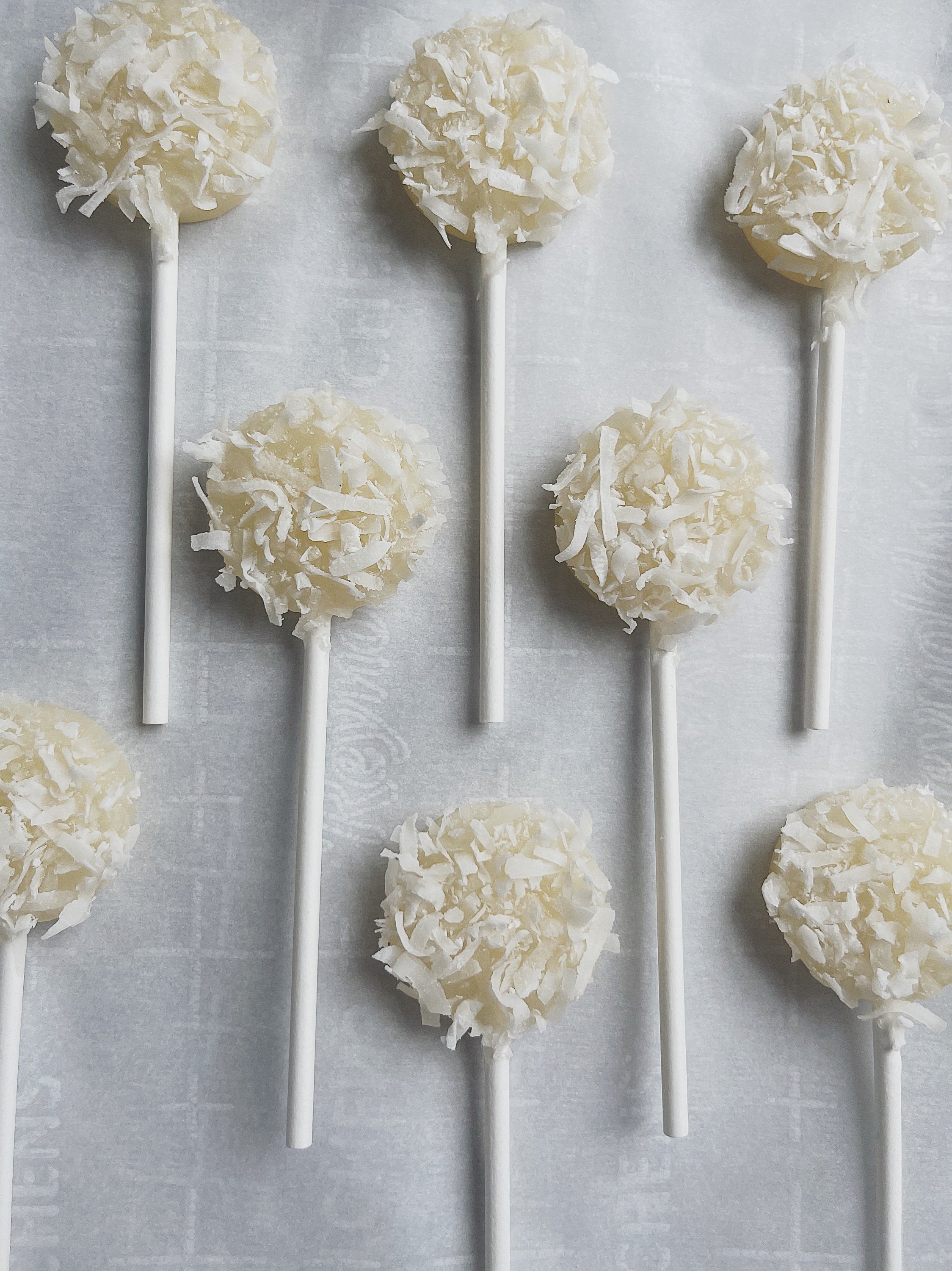 Shredded Coconut Lollipops – Handmade Tropical Candy Treat