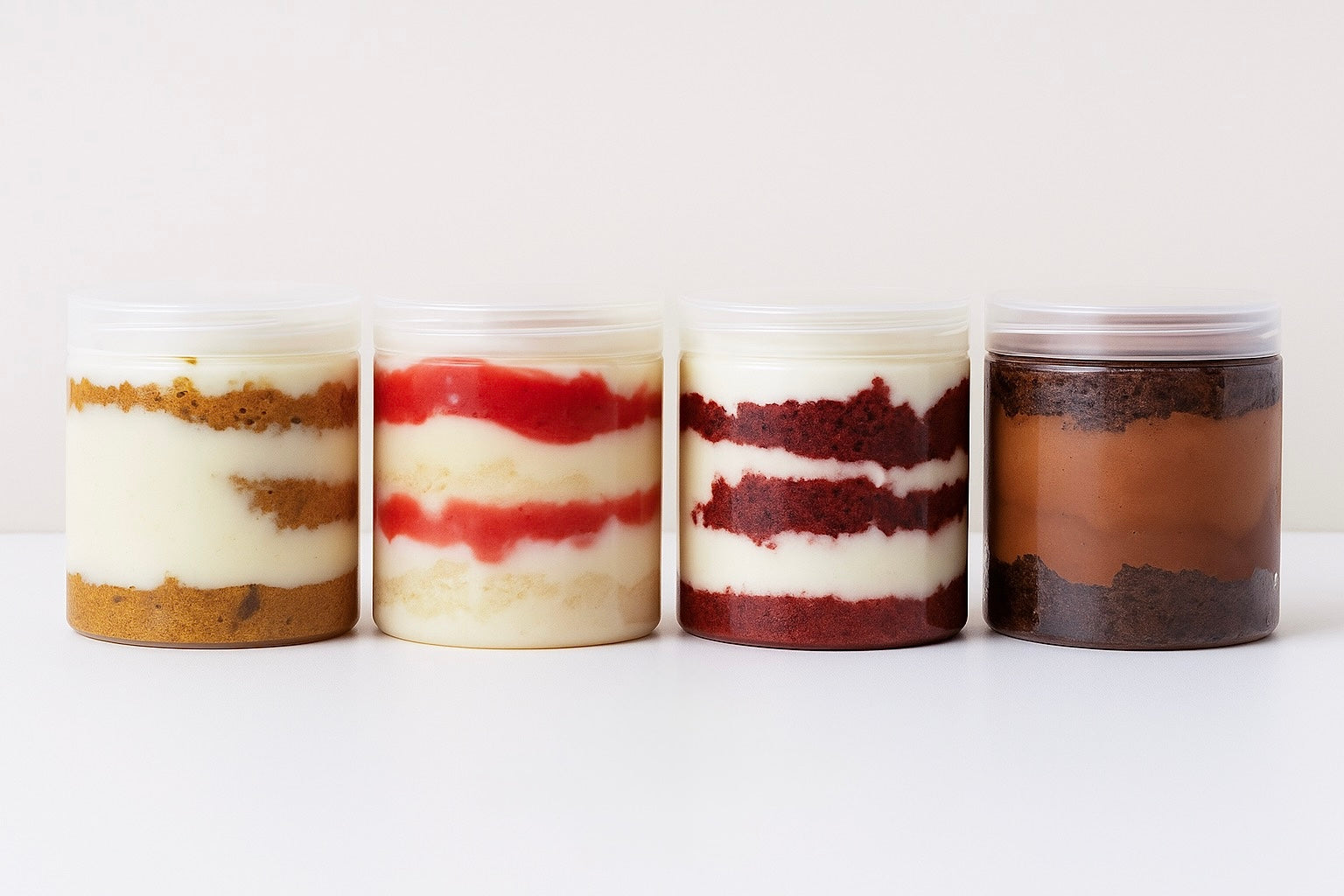 Handmade Cake Jars 4-Pack – Gourmet Dessert Gift Set