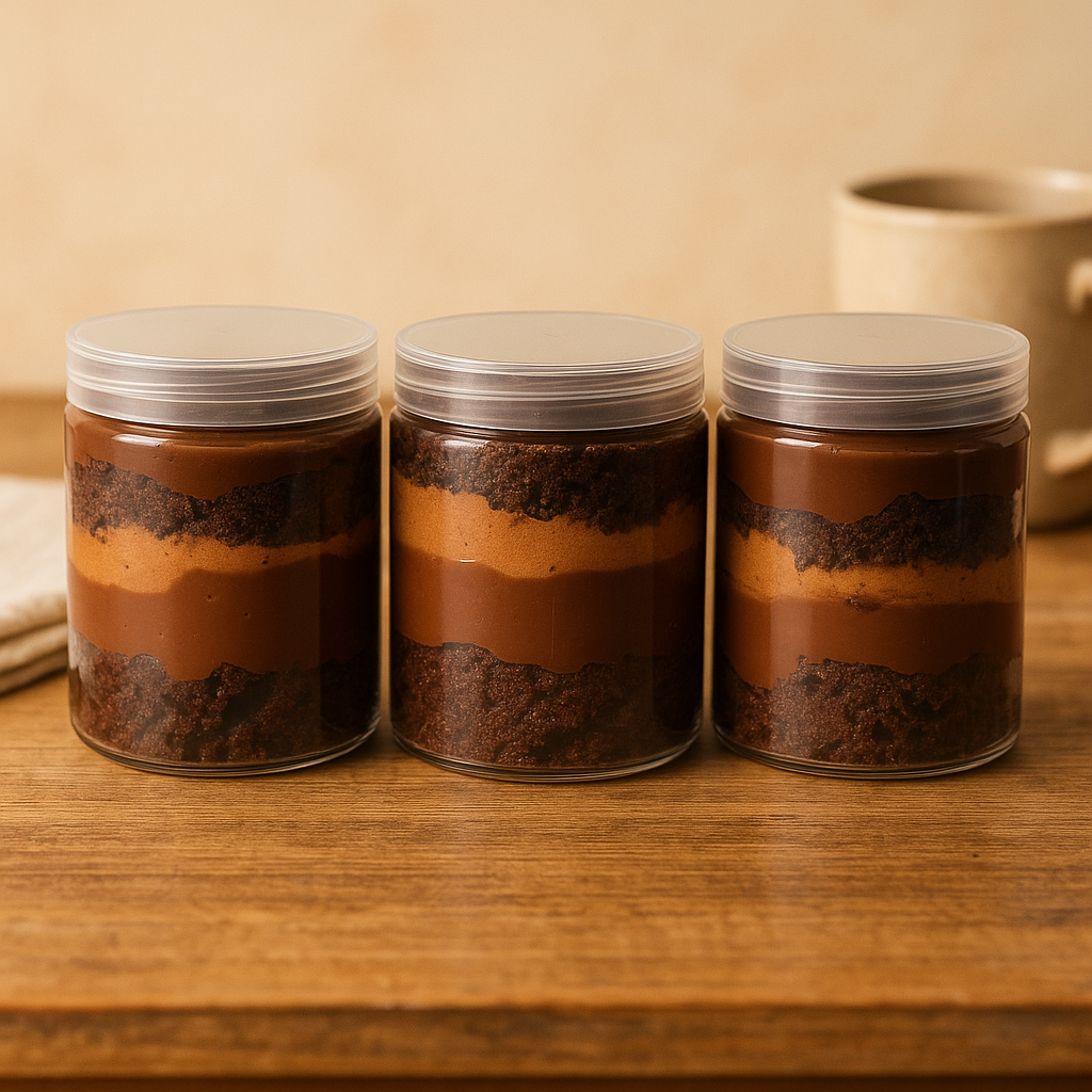 Handmade Cake Jars 4-Pack – Gourmet Dessert Gift Set