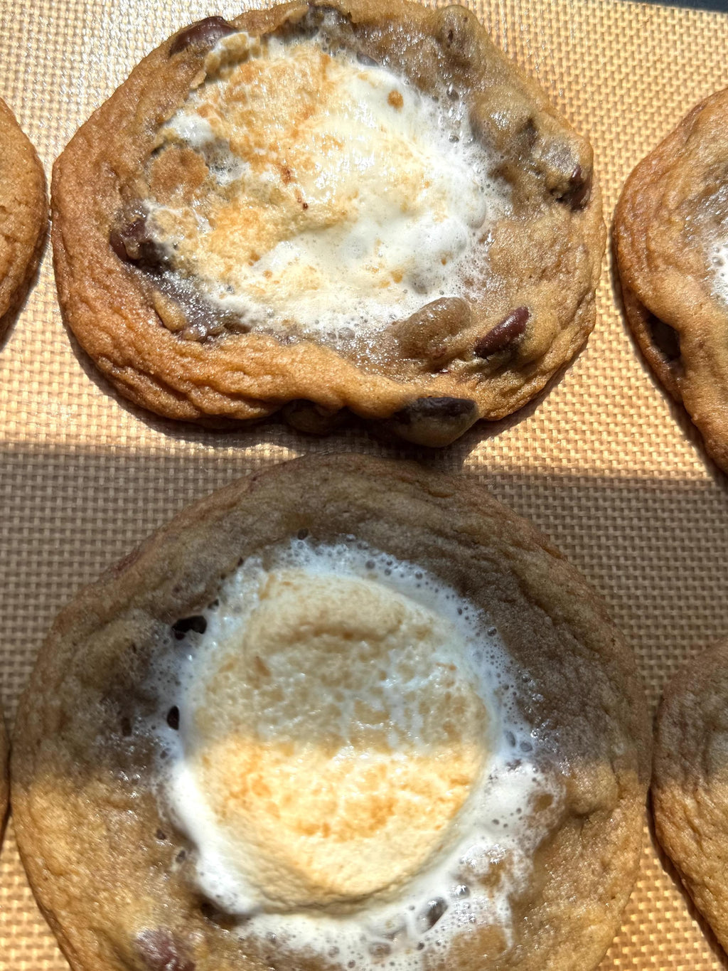 S’mores Chocolate Chip Cookies- Gooey