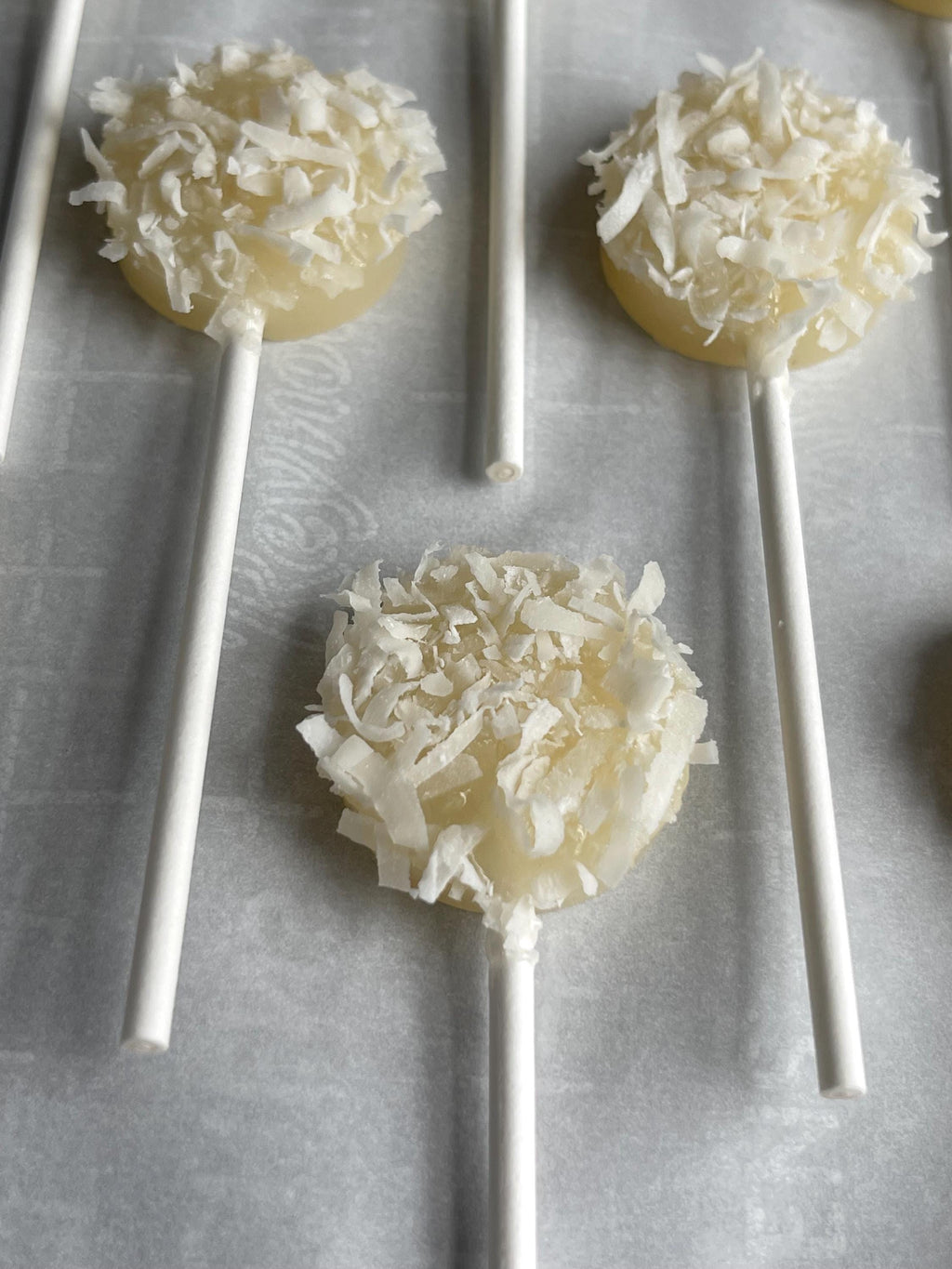 Shredded Coconut Lollipops – Handmade Tropical Candy Treat