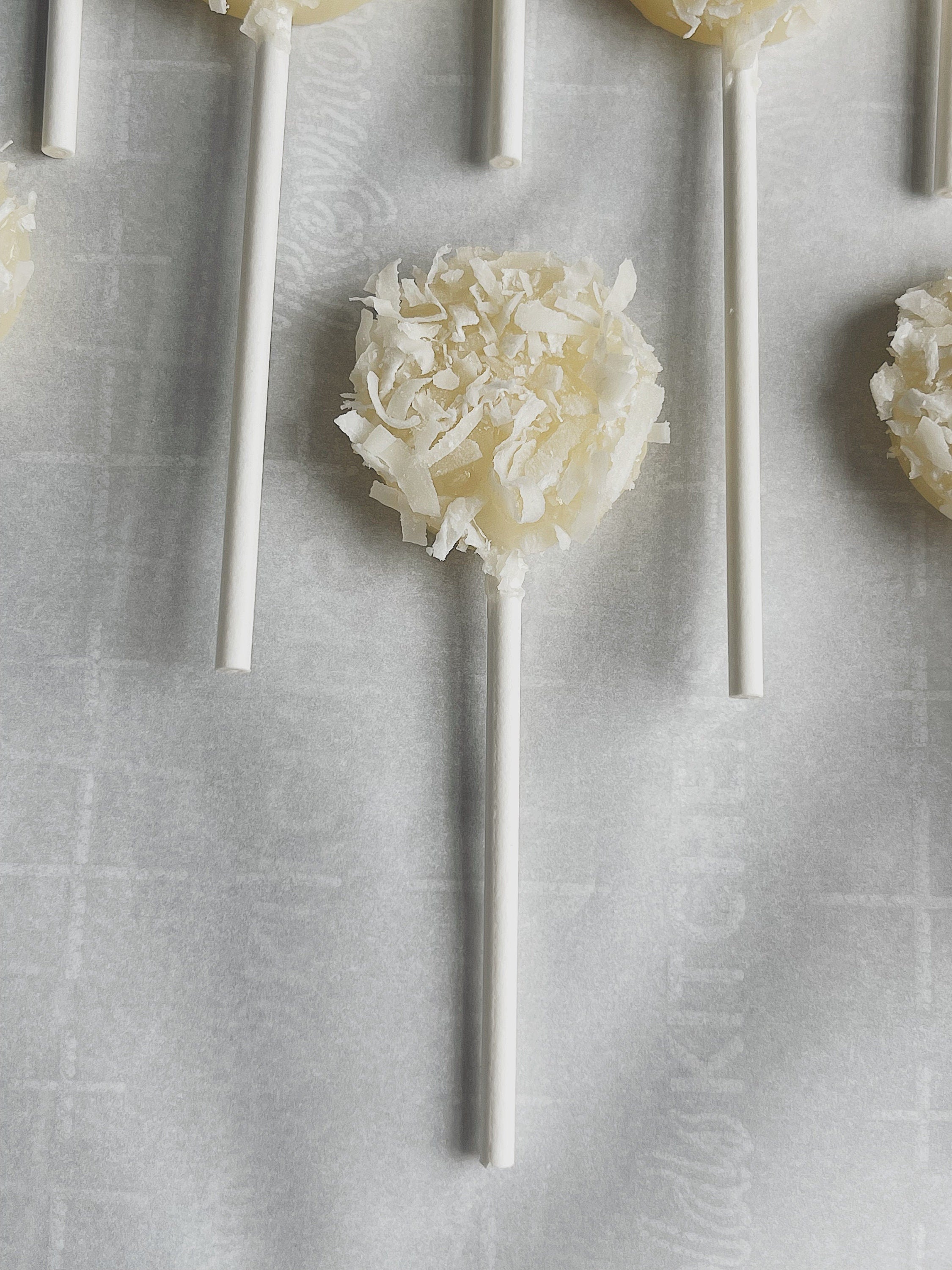 Shredded Coconut Lollipops – Handmade Tropical Candy Treat