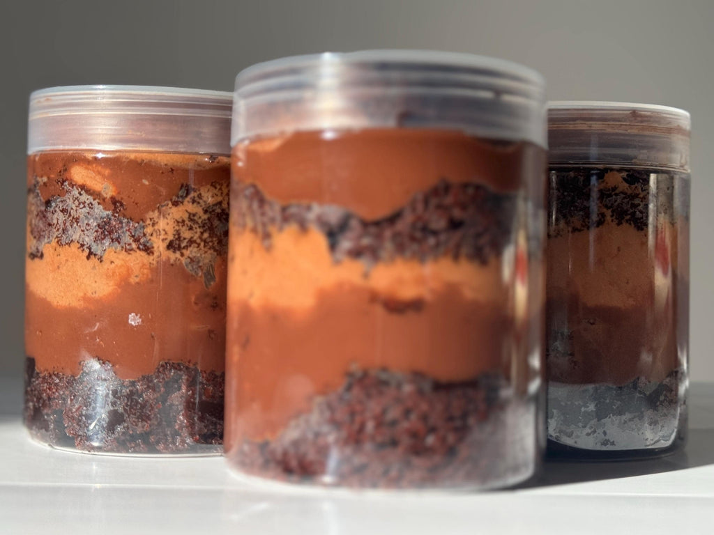 Triple Chocolate Mousse Cake Jars – Decadent Layered Chocolate Dessert Gift (4 Jars)
