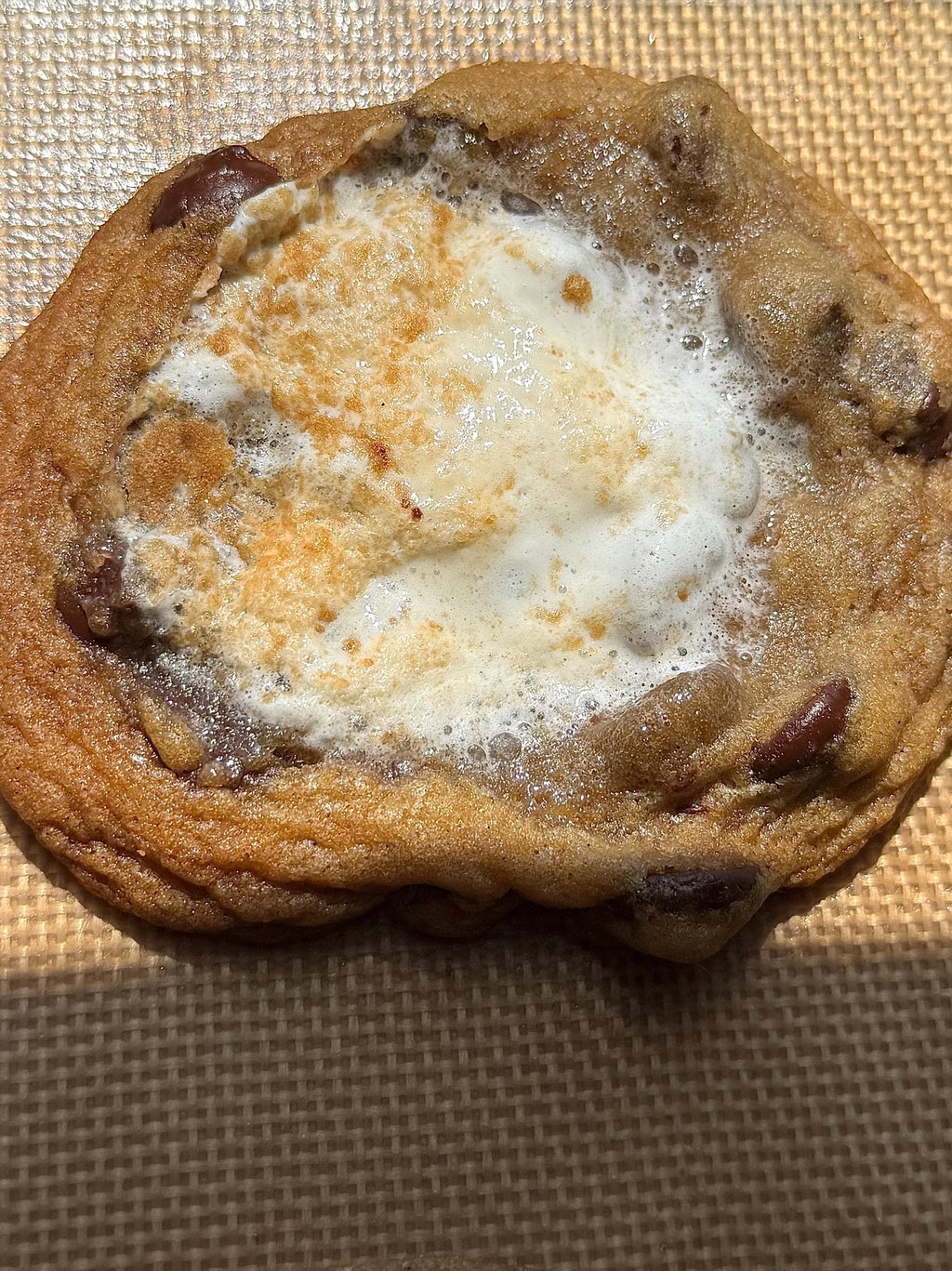 S’mores Chocolate Chip Cookies- Gooey